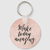 Peach Blush Gold Inspirerend geweldig Sleutelhanger (Voorkant)