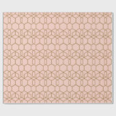 Peach Blush & Gold Modern Boho geometric Glam Cadeaupapier (Vlak)