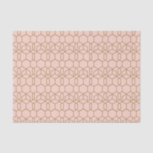 Peach Blush & Gold Modern Boho geometric Glam Tissuepapier