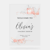 Peach Blush Lingerie Bridal Shower Welcome (Recto)