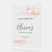 Peach Blush Lingerie Bridal Shower Welcome (Angle)