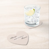 Peach Blush Love Altijd Trouwen Kartonnen Onderzetters (Insitu)