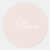 Peach Blush Love Altijd Trouwen Ronde Sticker (Voorkant)
