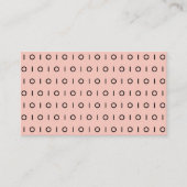 Peach Blush Pink Black 01 Pattern Visitekaartje (Voorkant)