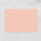 Peach Blush Pink Floral Weddenschap Goed Informatiekaartje (Achterkant)