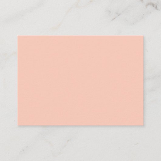 Peach Blush Pink Floral Weddenschap Goed Informatiekaartje (Achterkant)
