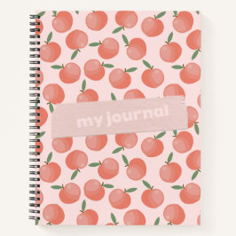 Peach Blush Pink gepersonaliseerd Journal Notitieb Notitieboek