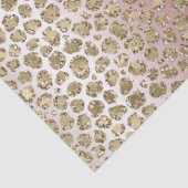 Peach Blush Roos Gold Glitter leopard Print Tissuepapier (Detail)