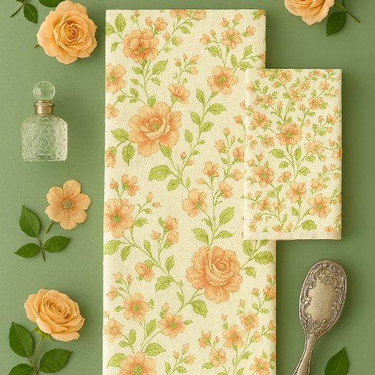 Peach Blush Rose Floral