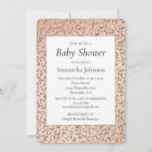 Peach Blush roze glitter Gold leopard print Kaart (Voorkant)