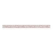 Peach Blush White leopard Print Glitter Grosgrain Lint (Voorkant)