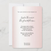 Peach Blush White Wedding Kaart (Voorkant)