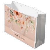 Peach Boho Floral Groot Cadeauzakje (Voorkant Gekanteld)