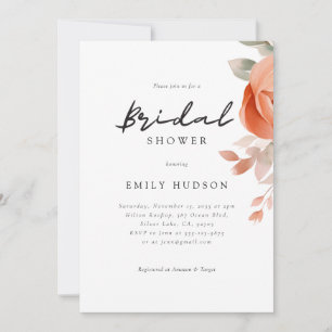 Peach Boho Floral Vrijgezellenfeest Kaart
