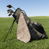 Peach Brown Leopard Print Golfhanddoek (Groen)