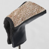 Peach Brown Leopard Print Golfheadcover (3/4 voorkant)