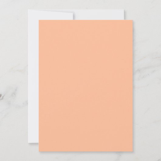Peach Bruiloft Bewaar de datum Minimale Aankondigi (Achterkant)