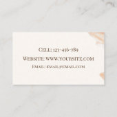 Peach Brush Stroke Modern Visitekaartje (Achterkant)