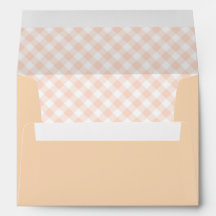 Peach Buffalo geplakt gele envelop