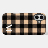 Peach Buffalo Plaid Check Case-Mate iPhone Case (Achterkant (horizontaal))