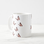 Peach Butterflies Koffiemok (Voorkant links)