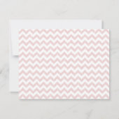 Peach Chevron Ikat Carte pour notes plat monogramm (Dos)