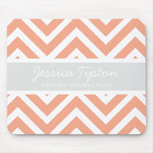 Peach Chevron Mousepad | TBM Muismat (Voorkant)