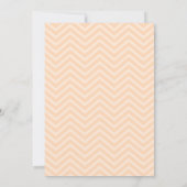 Peach Chevron Wedding Invitations Kaart (Achterkant)
