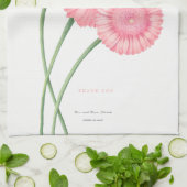 Peach Chrysanthemum dank u Theedoek (Gevouwen)