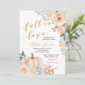 Peach Citrouille Chute en Amour invitation (Debout devant)