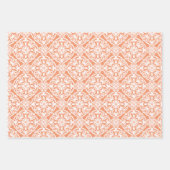 Peach Classic naadloos Damask-patroon Inpakpapier Vel (Voorkant 2)