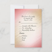 Peach Classy RSVP avec choix de menu (Devant)