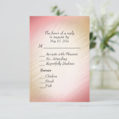 Peach Classy RSVP avec choix de menu (Debout devant)