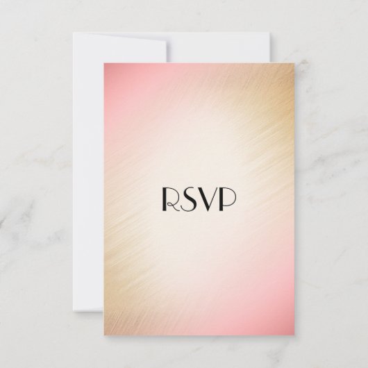 Peach Classy RSVP avec choix de menu (Dos)