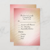 Peach Classy RSVP avec choix de menu (Devant / Derrière)