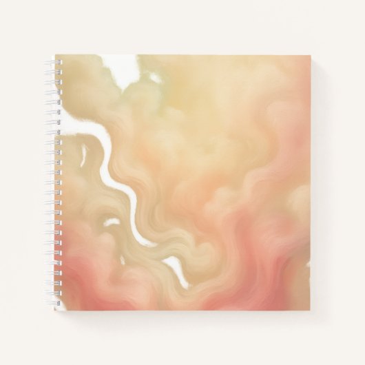 Peach Cloud Flow Dreamy Abstract Notitieboek (Voorkant)