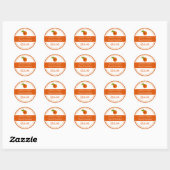 Peach Cobbler Boulangerie Sticker rond (Feuille)