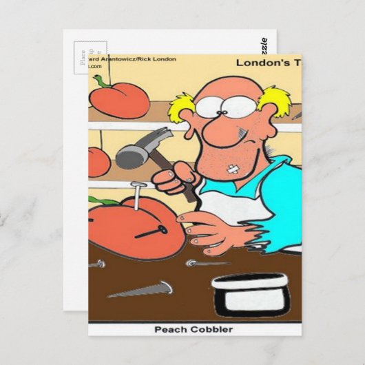 Peach Cobbler Funny LTCartoons Briefkaart (Voorkant / Achterkant)