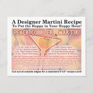 Peach Cobbler Martini Recept Briefkaart