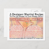 Peach Cobbler Martini Recette Carte postale (Devant / Derrière)