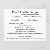 Peach Cobbler Recipe Briefkaart (Achterkant)