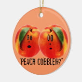 Peach Cobbler Scare Keramisch Ornament (Links)