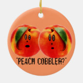 Peach Cobbler Scare Keramisch Ornament (Achterkant)