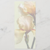 Peach Colored Irises Wedding Menu (Achterkant)