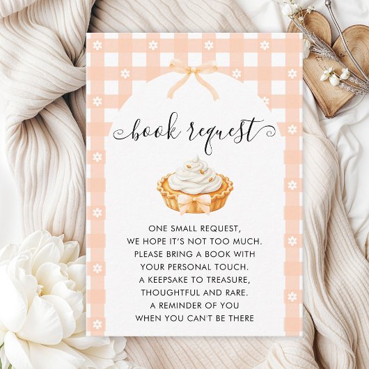Peach Coquette Pumpkin Pie Book Request Informatiekaartje