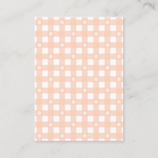 Peach Coquette Pumpkin Pie Book Request Informatiekaartje (Achterkant)