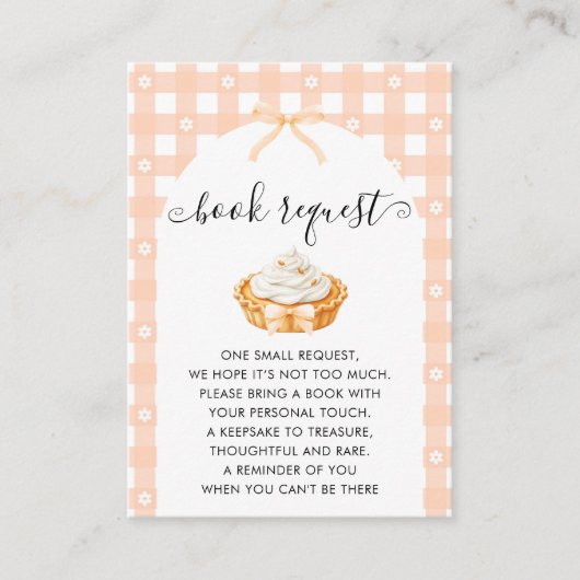 Peach Coquette Pumpkin Pie Book Request Informatiekaartje (Voorkant)