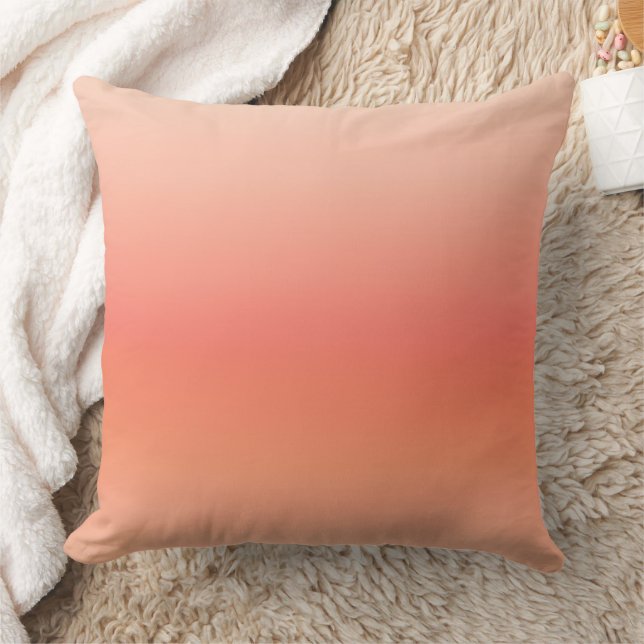 Peach & Coral Gradient AI-illustraties Kussen (Deken)