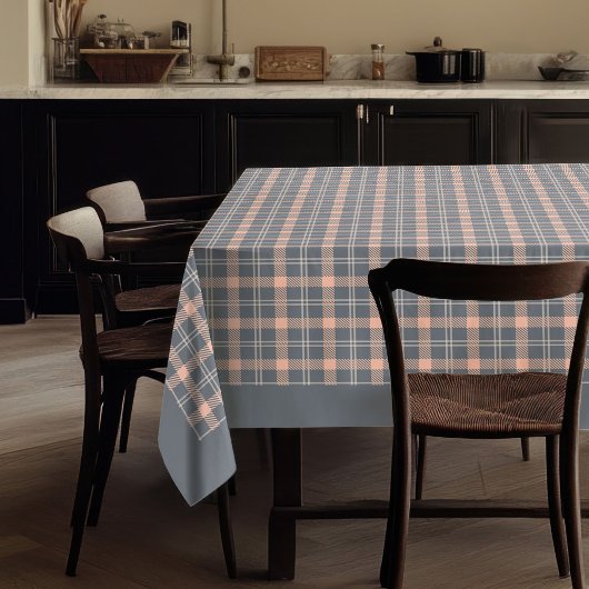 Peach Coral Plaid Cotton Nappe pour le dîner