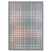 Peach Coral Plaid Cotton Nappe pour le dîner (Devant)